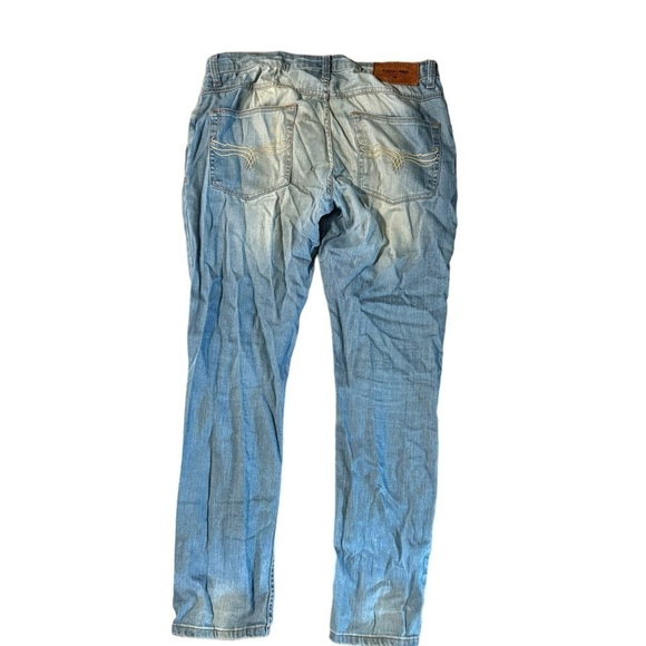 Cavalera Men’s Distressed Straight Leg Jeans 34X33 Logo Pockets Biker Rock Moto - Picture 7 of 11